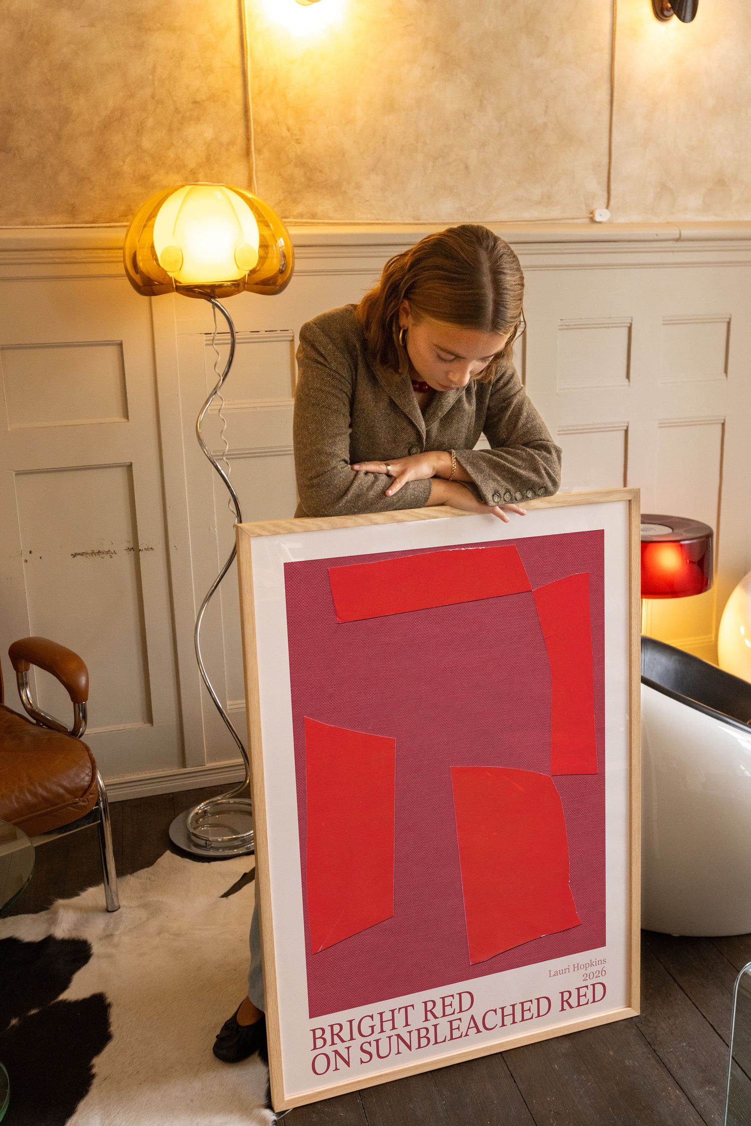 Bright Red on Sunbleached Red