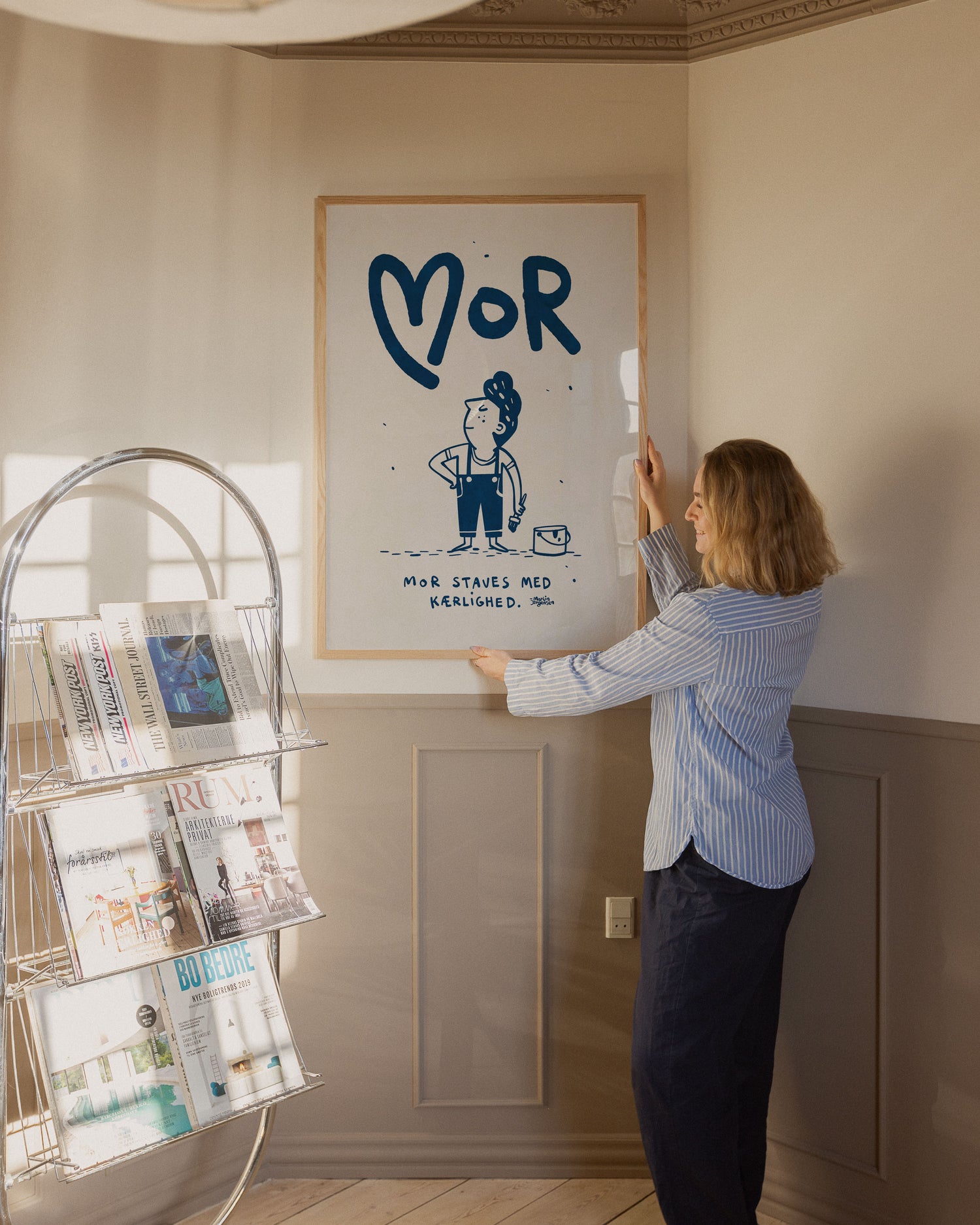 Mor staves med kærlighed - blå