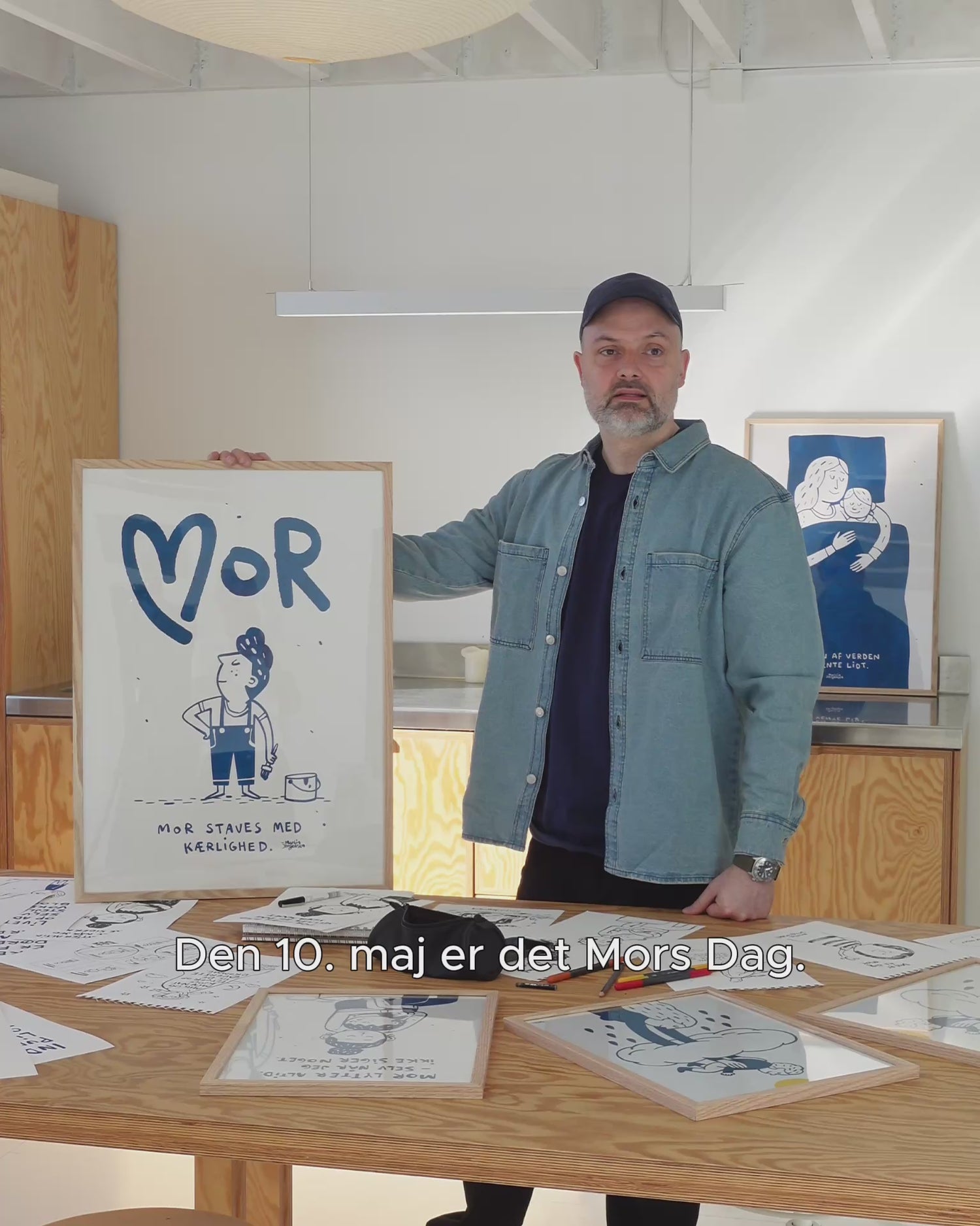 Mor staves med kærlighed - blå