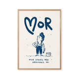 Mit Liebe geschriebene Mutter - blau