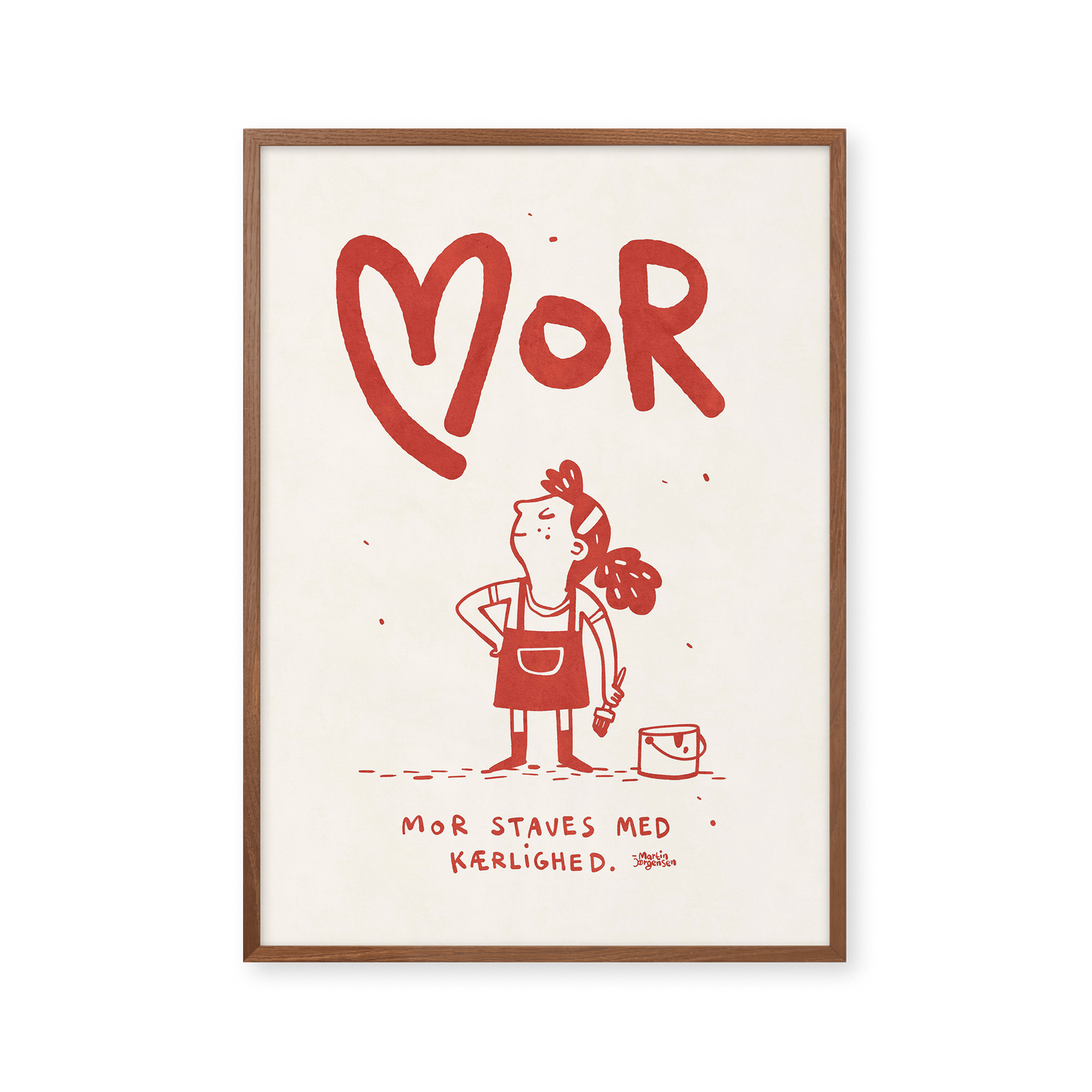 Mor staves med kærlighed - rød