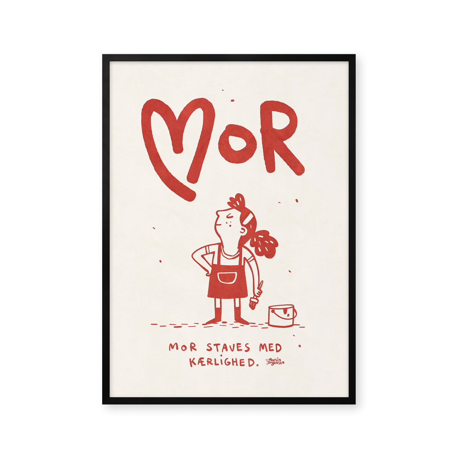 Mor staves med kærlighed - rød