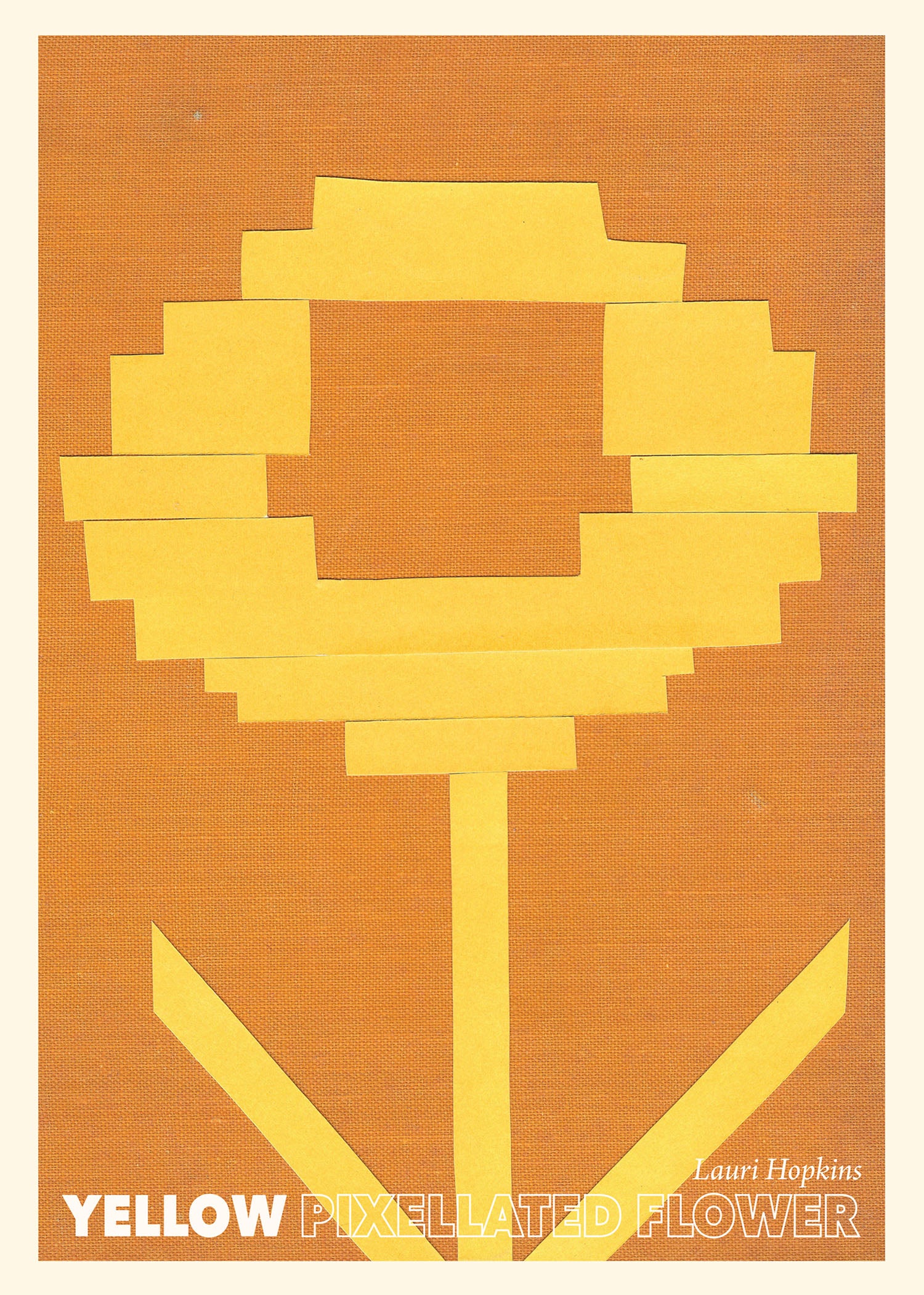 Yellow Pixellated Flower