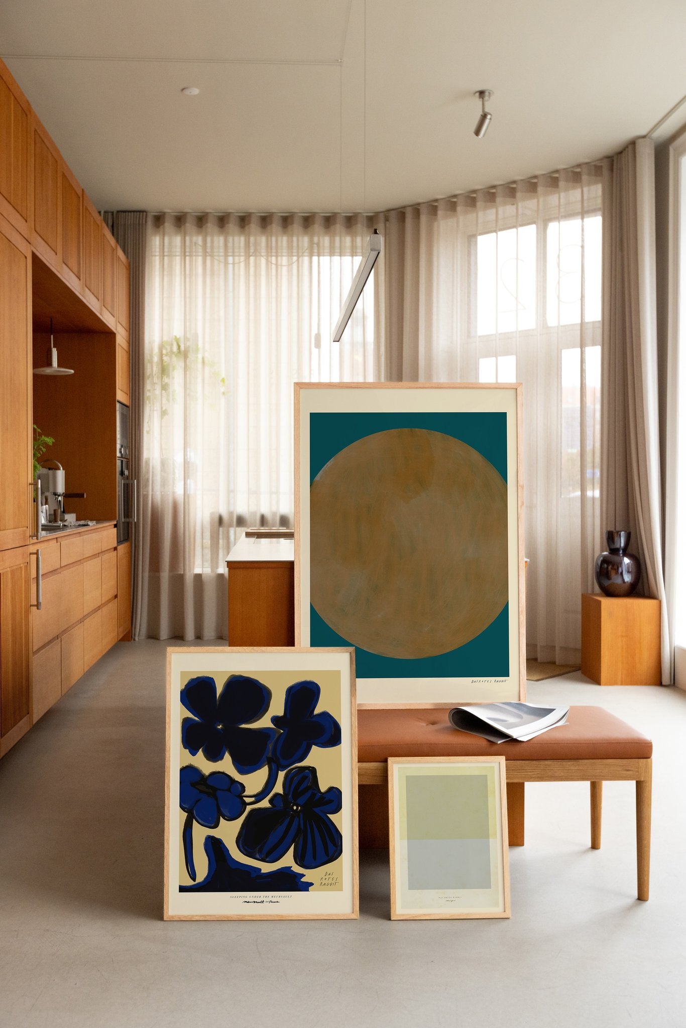 Æstetisk sammensætning i blå toner