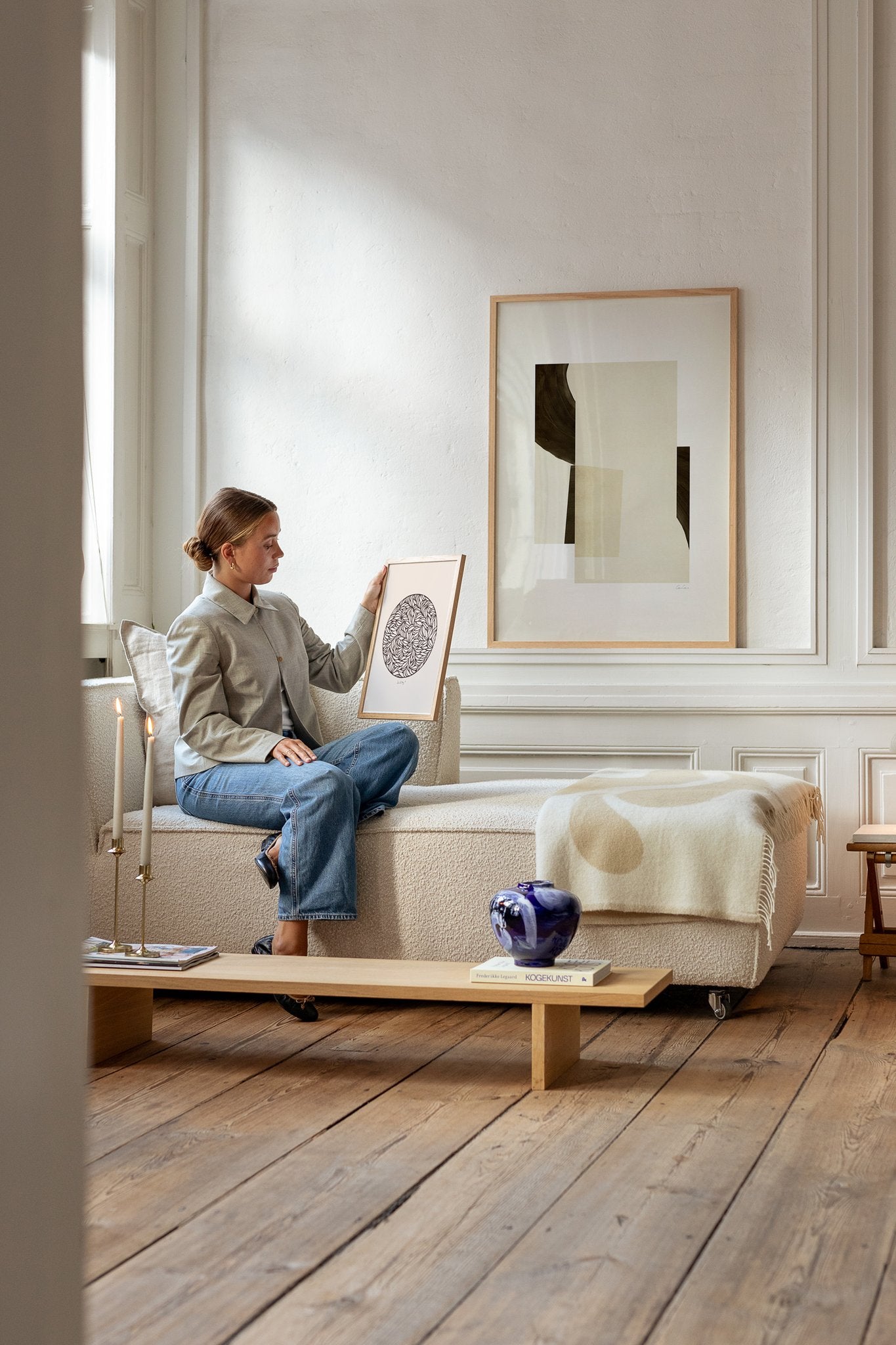 Abstrakte und einfache Komposition von Kunstpostern